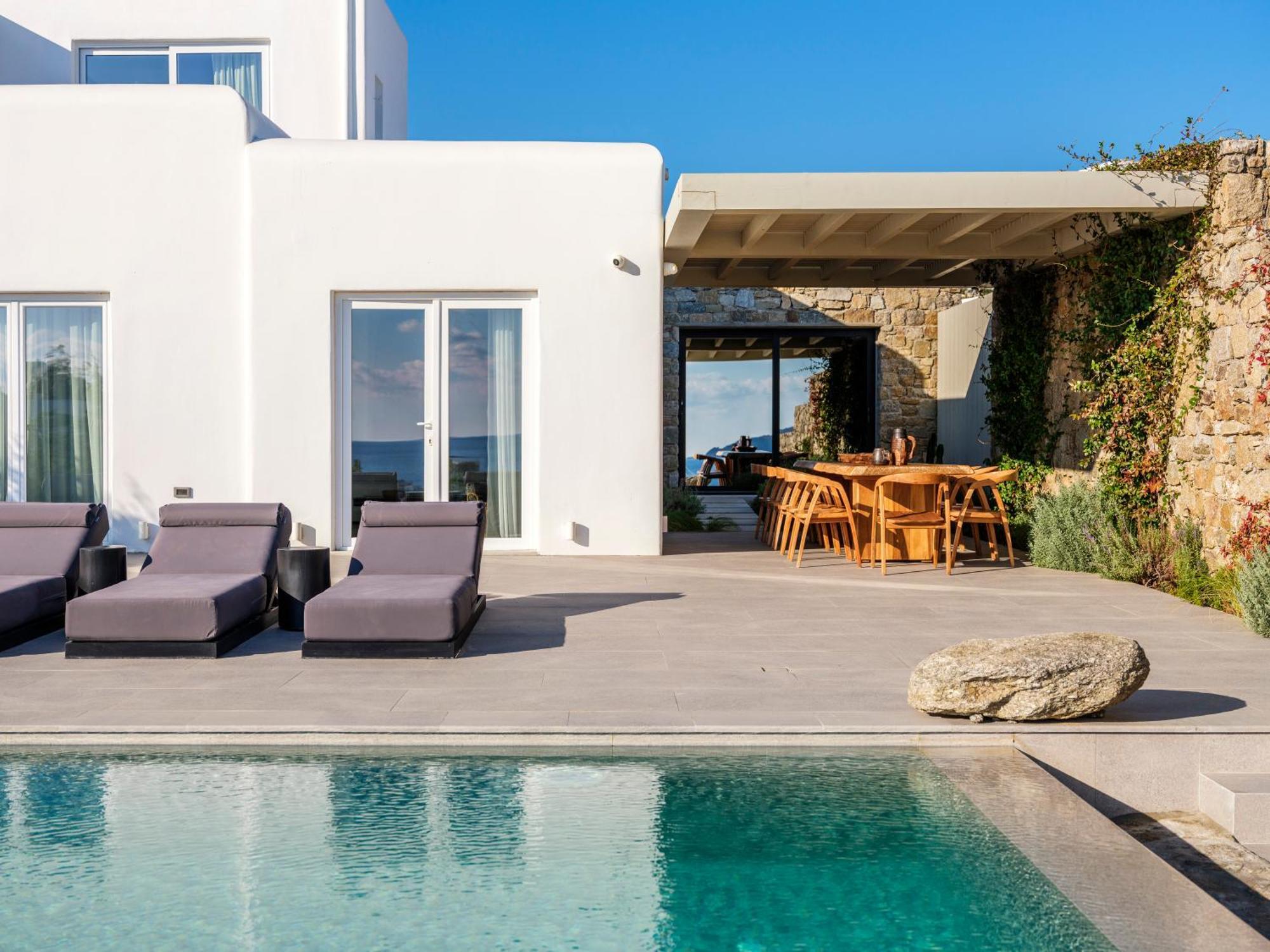 Blue Eye Grand Villa Mykonos Kalafatis Exterior foto