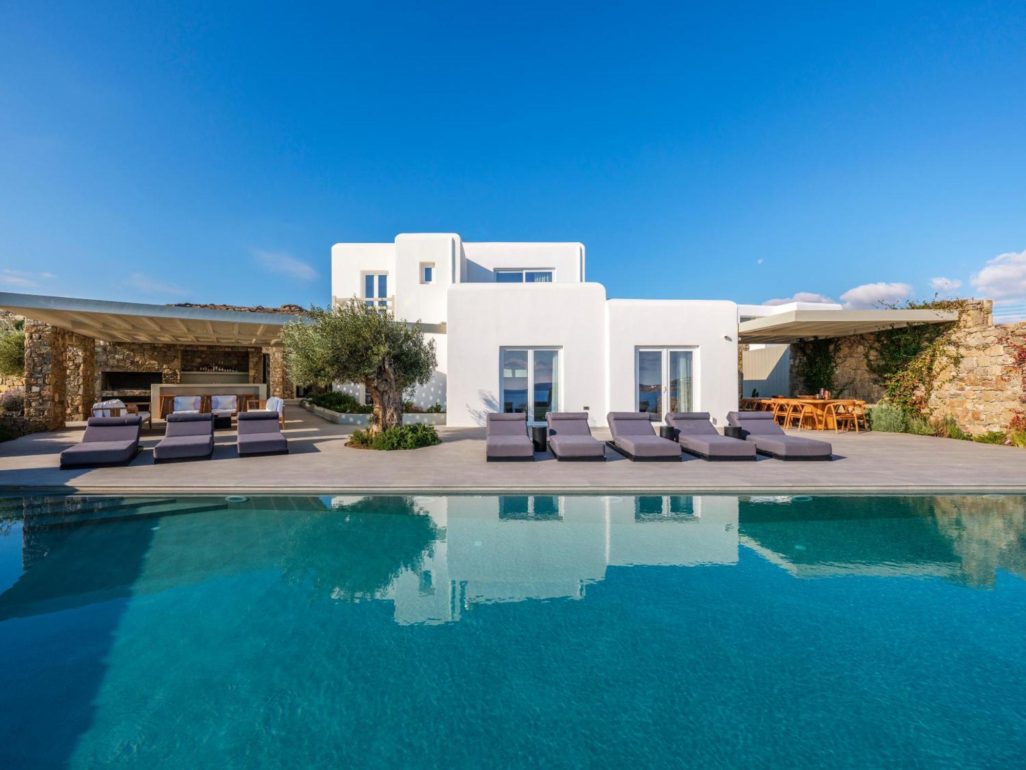 Blue Eye Grand Villa Mykonos Kalafatis Exterior foto