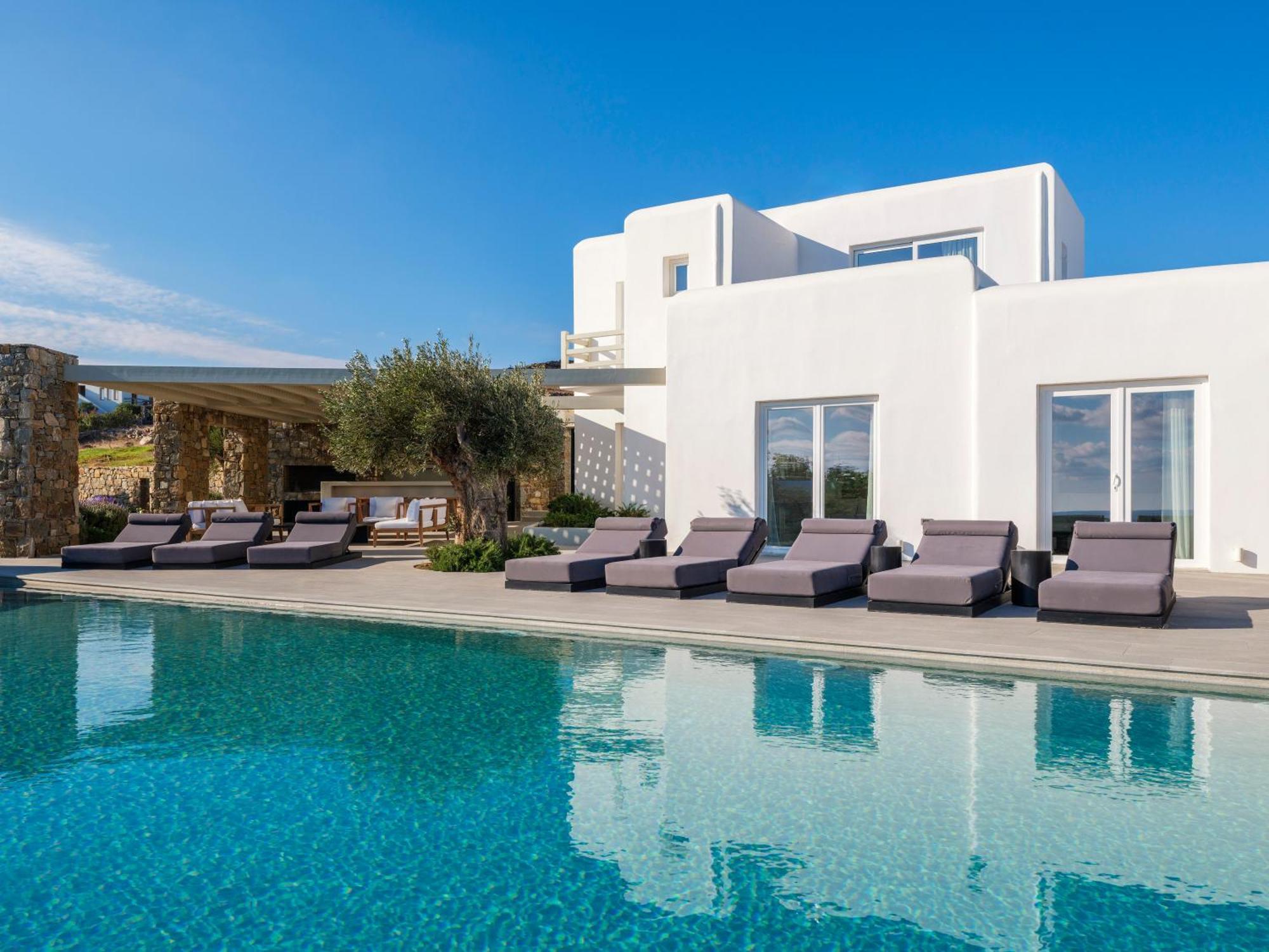 Blue Eye Grand Villa Mykonos Kalafatis Exterior foto